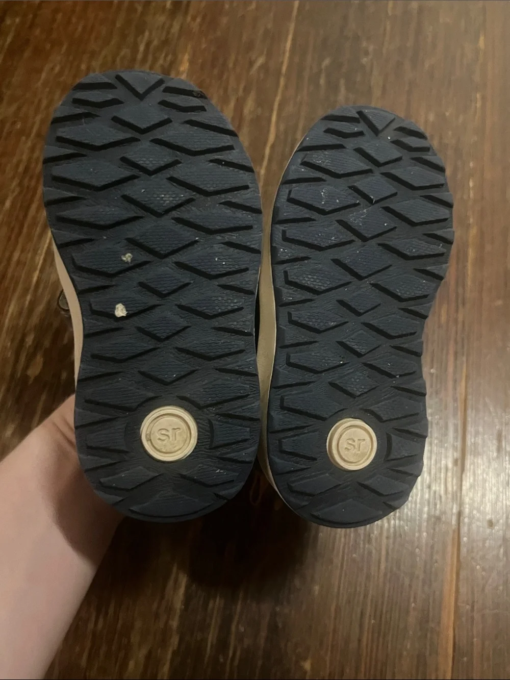 Stride Rite Kids Double Strap Sneakers in Gray, Navy & Tan